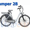 Bici elettrica ruota 28 Damper bianca