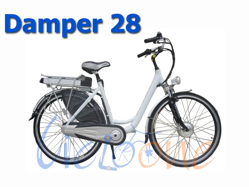 Bici elettrica ruota 28 Damper bianca