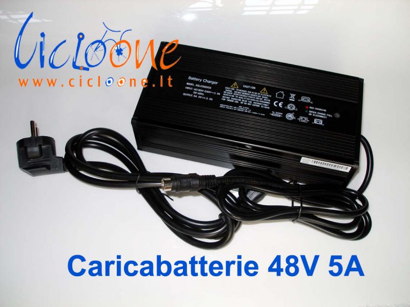 caricabatterie cover metallo nero moto elettrica 48V