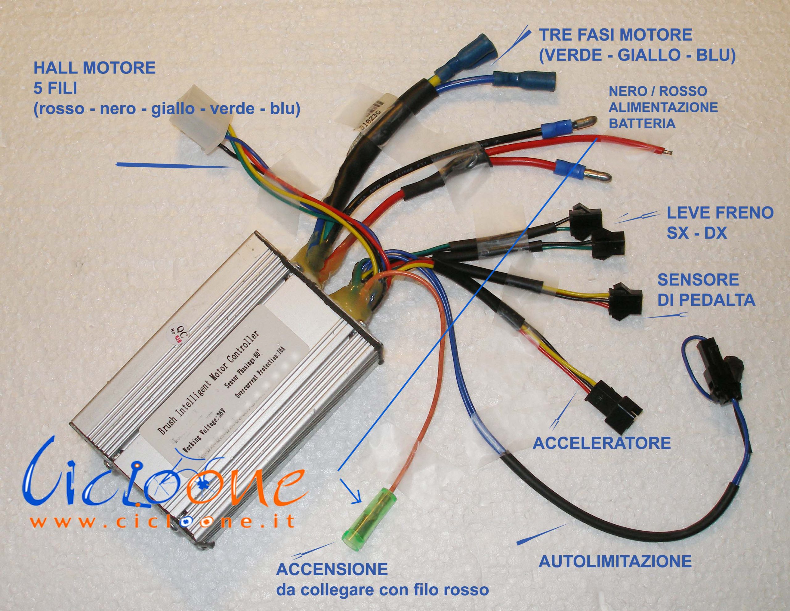 Display Acceleratore Centralina monopattino bici elettrica motori brushless  800w