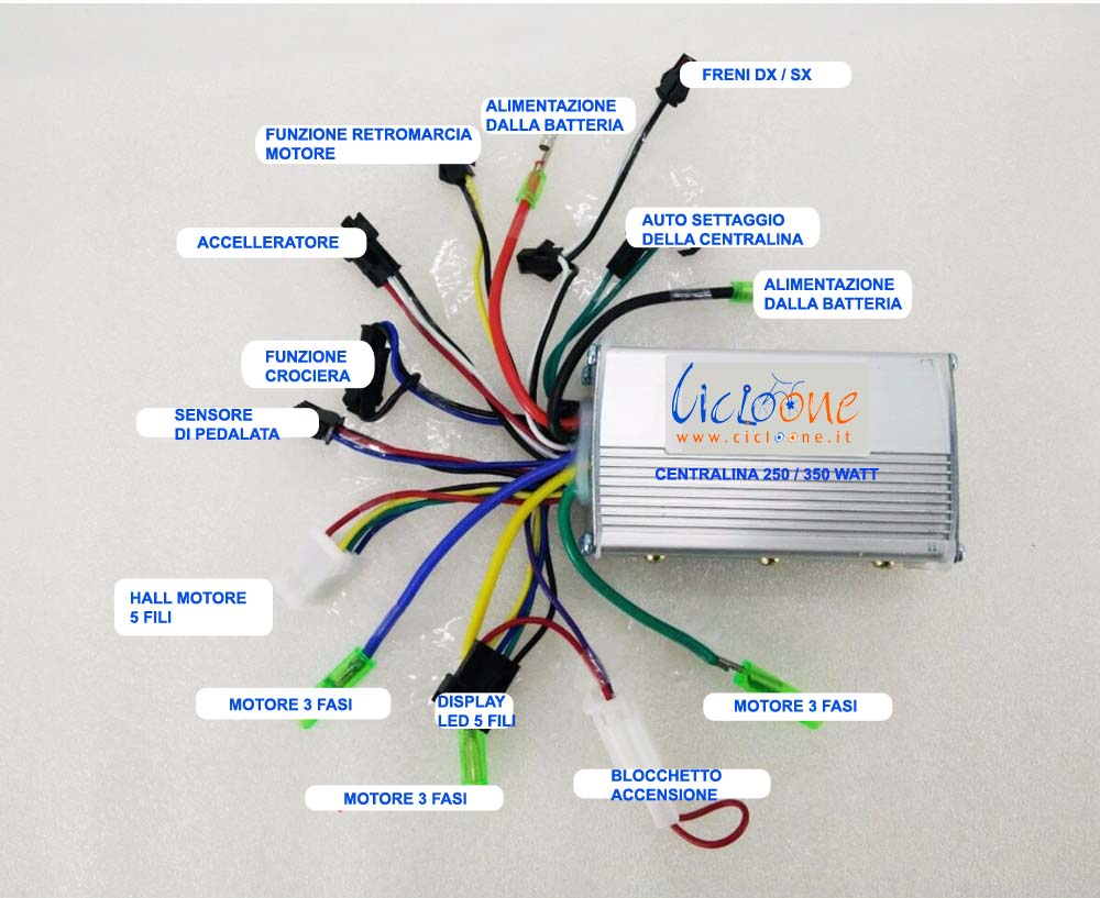 centralina per display led 5 fili con funzione reverse