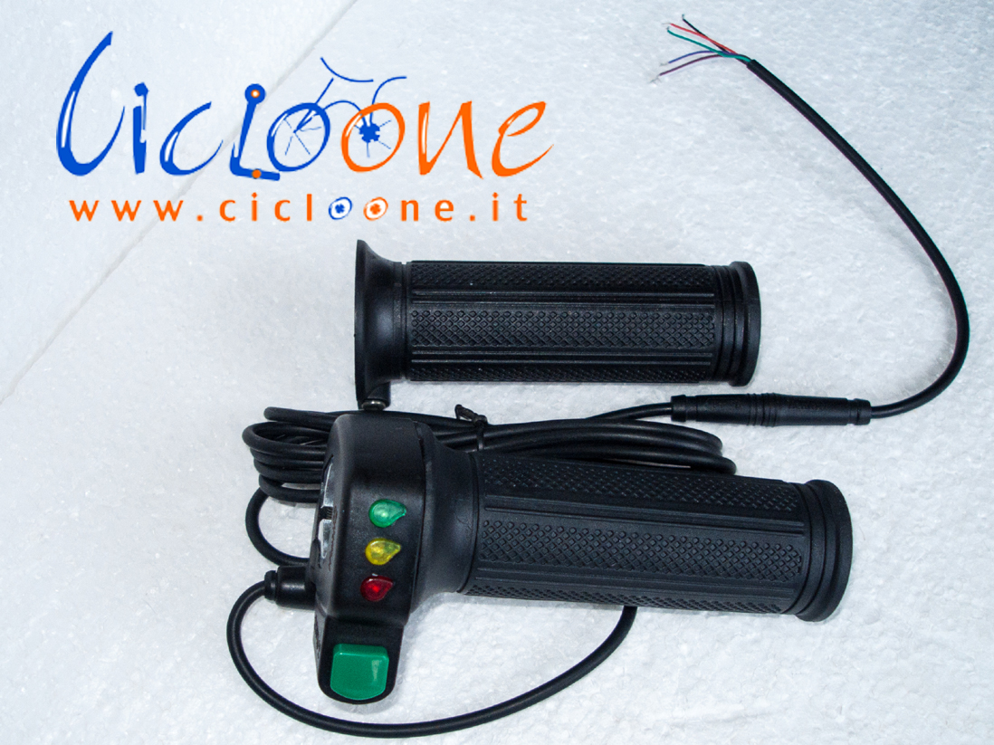 Acceleratore con pulsante accensione monopattino bici elettrica » Cicloone