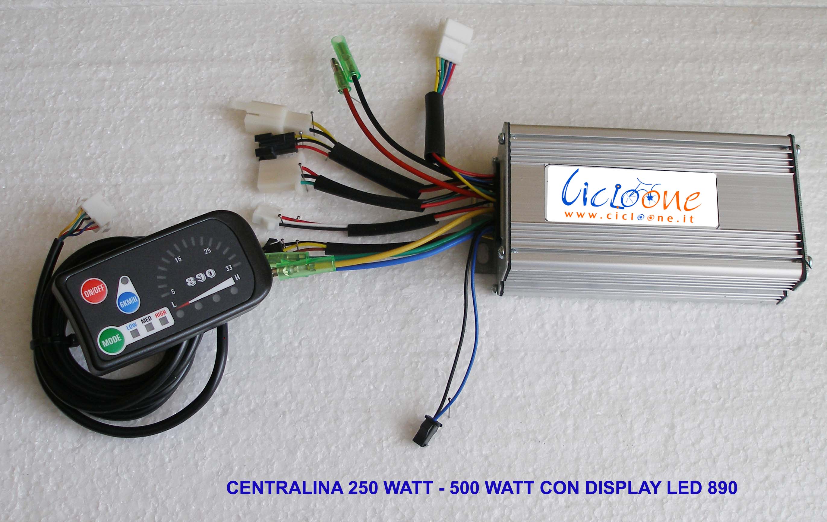 centralina 500 watt e display led 890