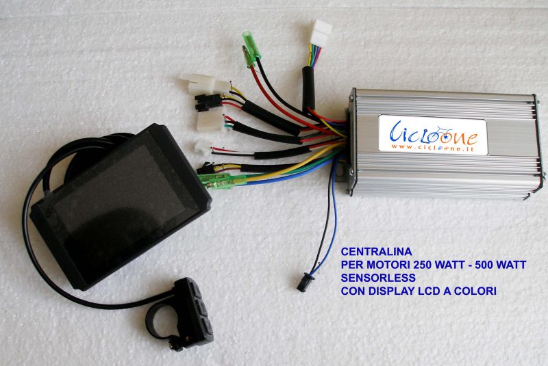 display colori e centralina 500 watt