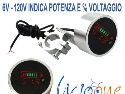 display led capacità potenza batteria