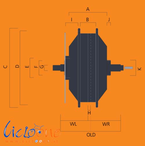 dimensione motore 250watt cicloone