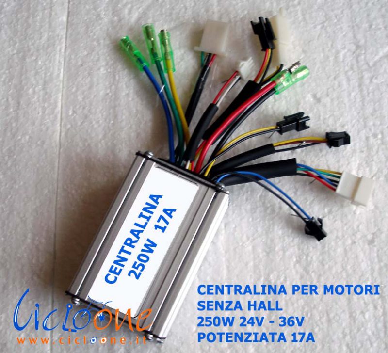 schema centralina 36V 17A bici elettrica