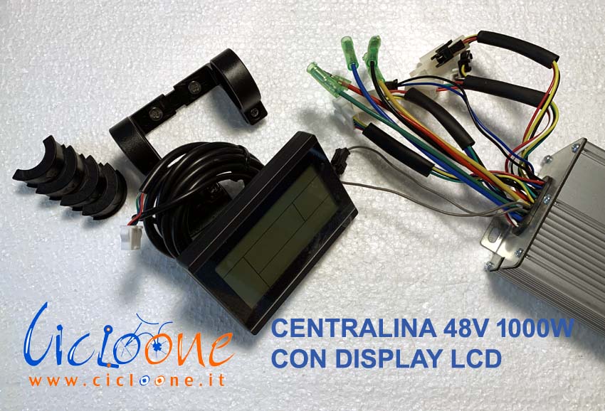 centralina 48V 1000W con display lcd nero