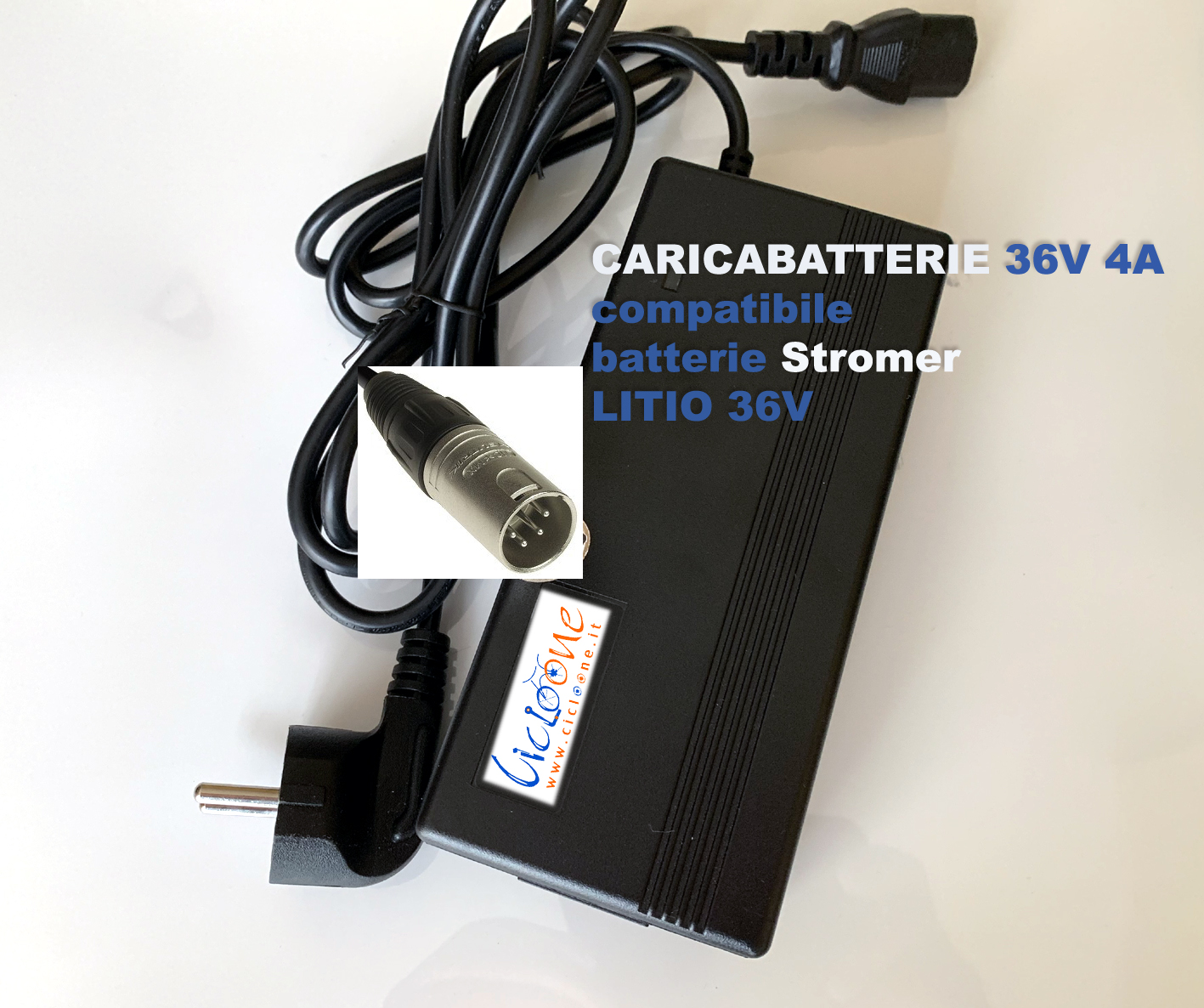 Caricabatteria batterie litio 36V attacco RCA monopattino » Cicloone