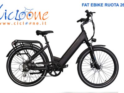 fat ebike ruota 26 telaio nero 500W