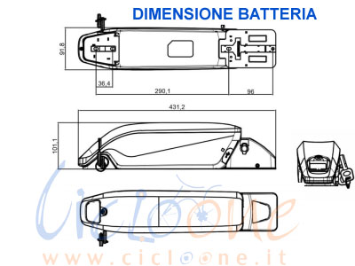 dimensione batteria da 48V