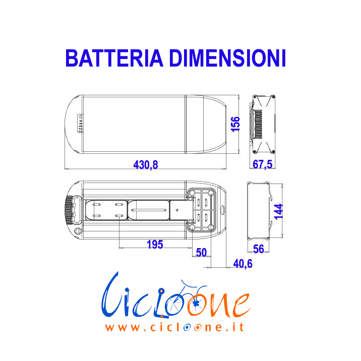 dismensioni batteria schema