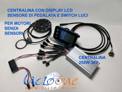 bici elettrica kit 36V con display lcd