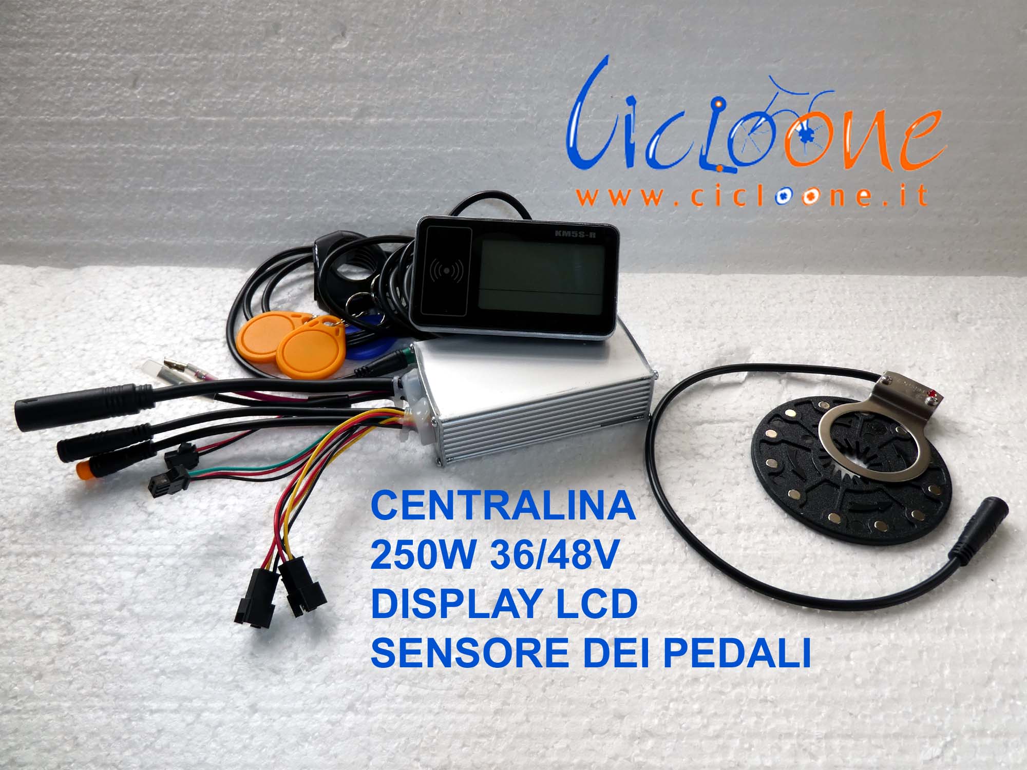 centralina 250w 48v display chiave elettronica