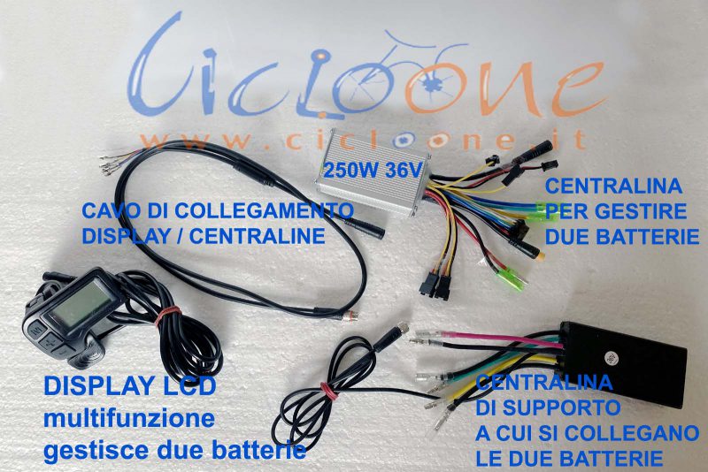 centralina bici per due batterie