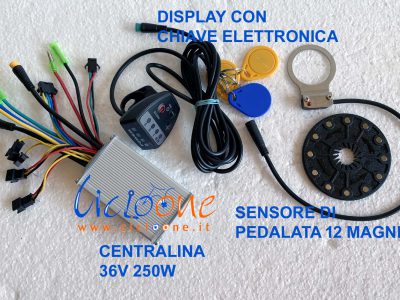 centralina bici 250w 36v display led