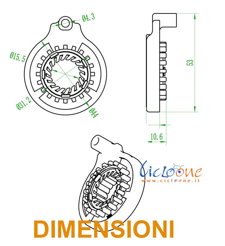 scheda tecnica dimensioni sensore pedali