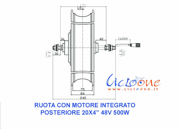 disegno tecnico motore integrato